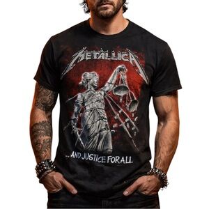 Metallica And Justice For All Heavy Metal Graphic T-shirt Men’s Medium